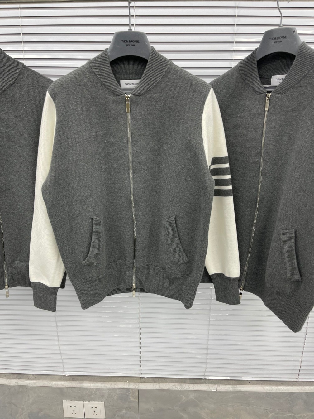 Bomber Wool Zip Thom Browne Mutil Color Ss2022