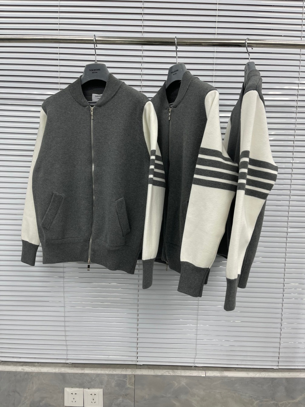 Bomber Wool Zip Thom Browne Mutil Color Ss2022