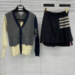 Cardigan Thom Browne Merino 3 Tripe Mutil Color Ss2022