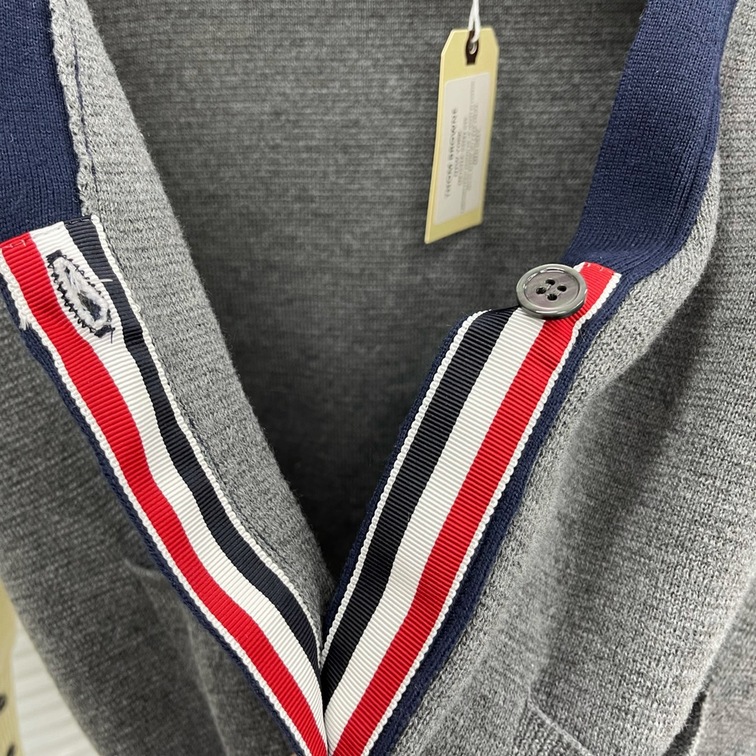 Cardigan Thom Browne Merino 3 Tripe Mutil Color Ss2022