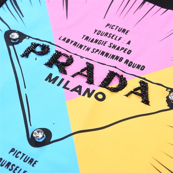 Tee Prada Mutil Color Box Black Ss2022