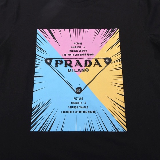 Tee Prada Mutil Color Box Black Ss2022