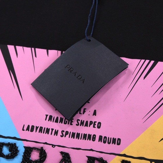 Tee Prada Mutil Color Box Black Ss2022
