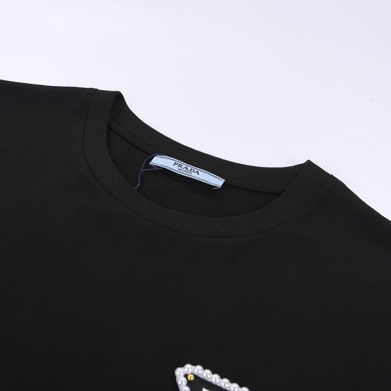 Tee Prada Pearl Double Color Black Ss2022
