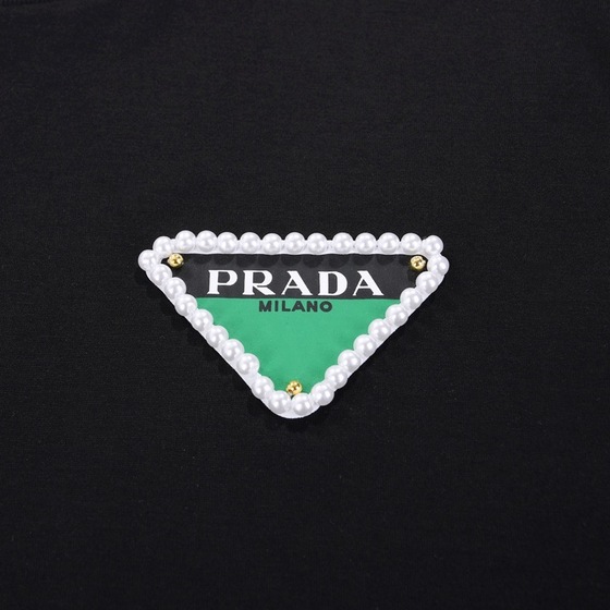 Tee Prada Pearl Double Color Black Ss2022