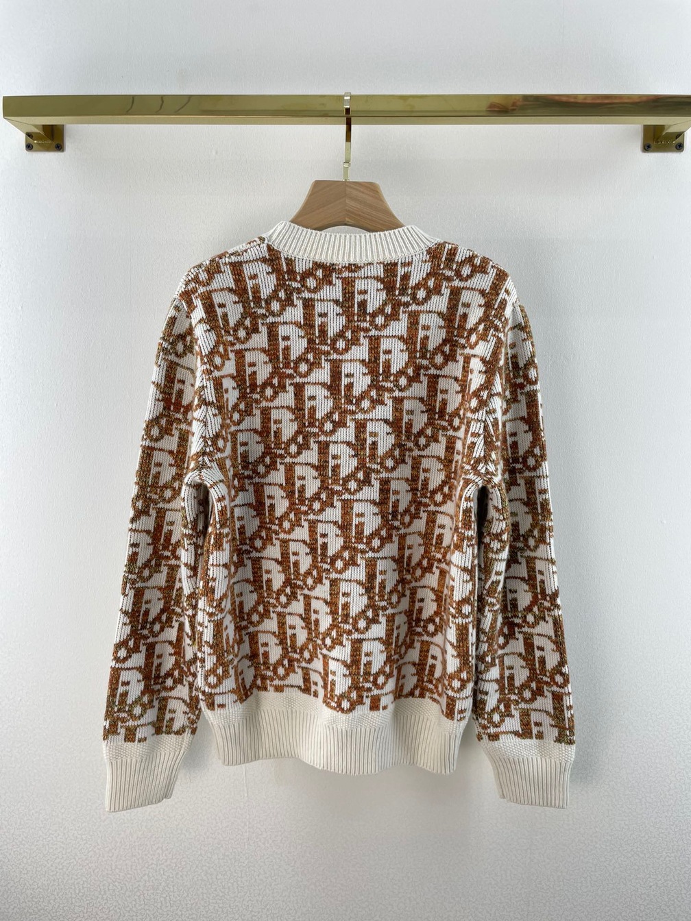 Sweaters Len Dior Hoa Tiet Logo Oblique