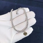 Custom Made Return To 18k White Gold Tiffany Bead Bracelet