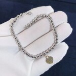 Custom Made Return To 18k White Gold Tiffany Bead Bracelet