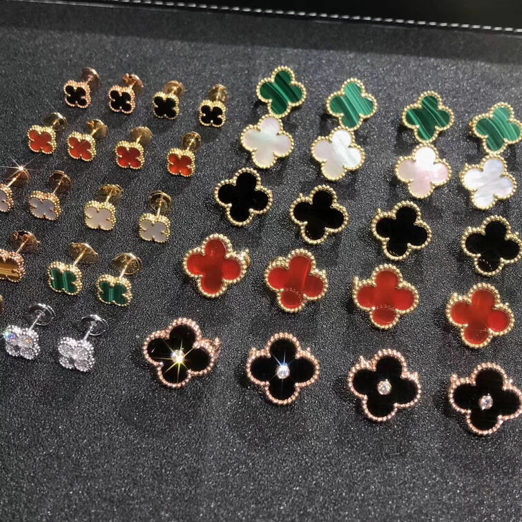 Van Cleef Arpels Limited Edition Vintage Alhambra Onyx Earrings