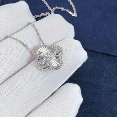 Van Cleef Arpels Vintage Alhambra 18k White Gold Pendant