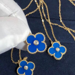Van Cleef Arpels Vintage Alhambra Pendant 18k Yellow Gold Diamond
