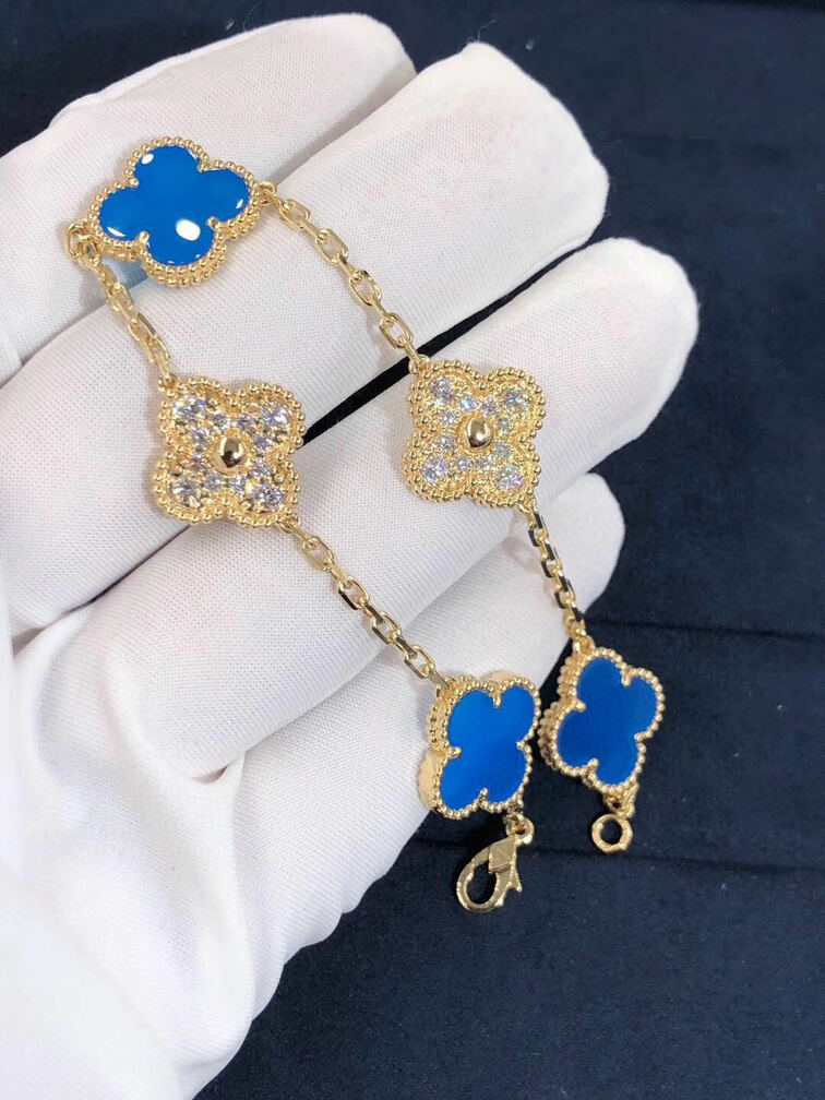 Van Cleef Vintage Alhambra Bracelet 5 Motifs