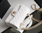 Chanel Flat Caviar Hand White Ss2022