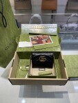 Gucci Wallet Marmont Black Yellow Tag