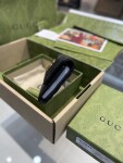 Gucci Wallet Marmont Black Yellow Tag